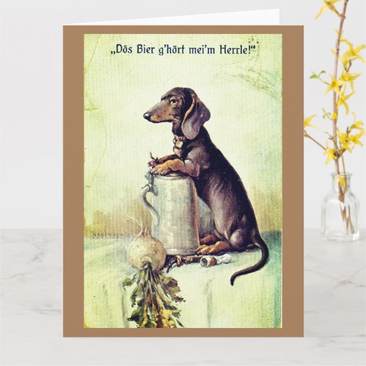 Dit bier is van mijn meester! kaart (Gele Bloem)