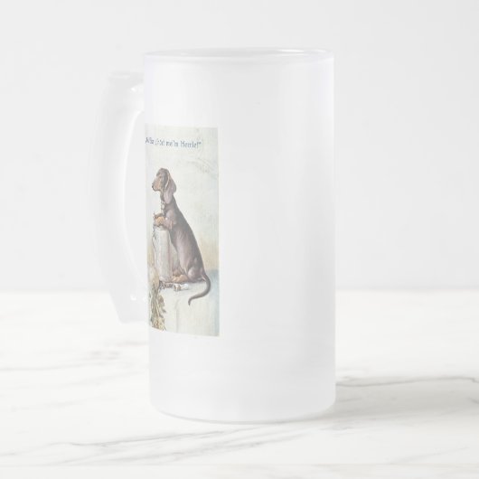 Dit bier is van mijn meester! matglas bierpul (Voorkant links)