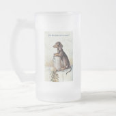 Dit bier is van mijn meester! matglas bierpul (Links)