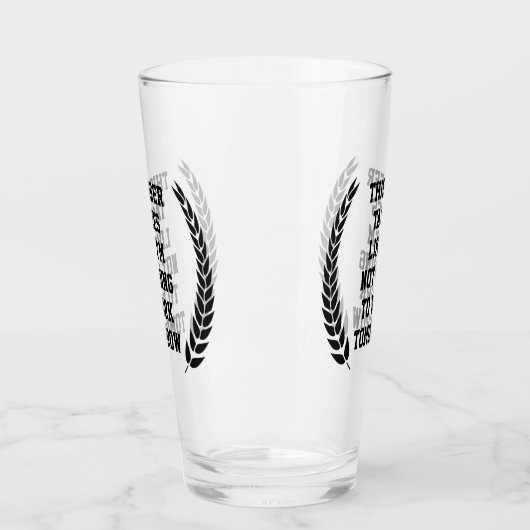 Dit bier smaakt naar, grappig bier liefhebber glas (Links)