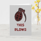 Dit blaast late verjaardagsKaart Kaart (Gele Bloem)