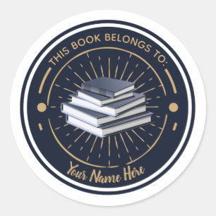 Dit boek behoort toe aan (Gepersonaliseerd boekenp Ronde Sticker