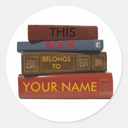 DIT BOEK BEHOORT TOE AAN JOUW NAAM STICKER (Voorkant)
