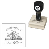 Dit boek behoort toe aan | Monogram Boekstempel Rubberstempel (Gestempeld)