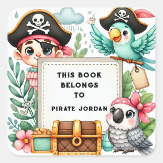 "Dit boek behoort toe aan Pirate" label