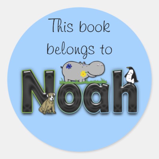 Dit boek behoort toe aan ronde sticker (Voorkant)