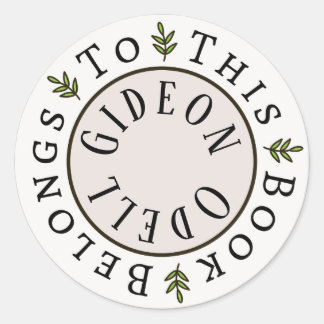 "Dit boek behoort toe aan" Sticker Sjabloon