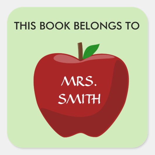 Dit boek behoort toe aan... vierkante sticker (Voorkant)