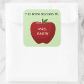 Dit boek behoort toe aan... vierkante sticker (Tas)