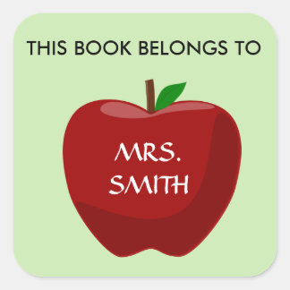 Dit boek behoort toe aan... vierkante sticker