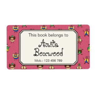 Dit boek behoort tot aangepaste meisjesnaam Stick Etiket