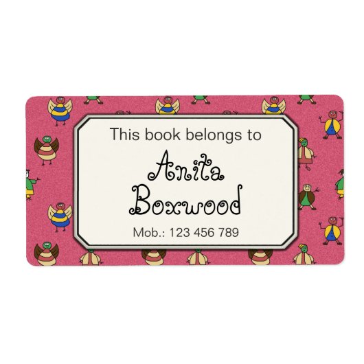 Dit boek behoort tot aangepaste meisjesnaam Stick Etiket (Voorkant)