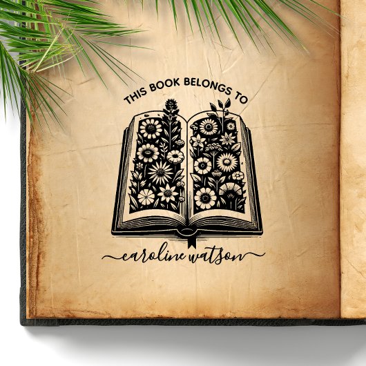 Dit boek behoort tot Bloemboek Rubber Stamp Rubberstempel