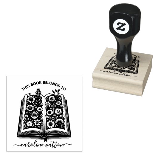 Dit boek behoort tot Bloemboek Rubber Stamp Rubberstempel (Gestempeld)