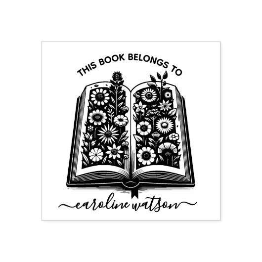 Dit boek behoort tot Bloemboek Rubber Stamp Rubberstempel (Afrduk)