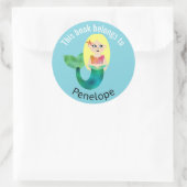Dit boek behoort tot blonde faux Folie zeemeermin Ronde Sticker (Tas)