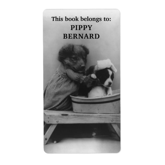 Dit boek behoort tot Bookplate Puppies Etiket (Voorkant)