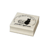 Dit boek behoort tot, Cute Cat met Boeken Rubberstempel (Stempel)
