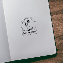 Dit boek behoort tot, Cute Deer, Child Book Rubberstempel