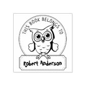 Dit boek behoort tot, Cute Owl, Child Book Rubberstempel (Afrduk)