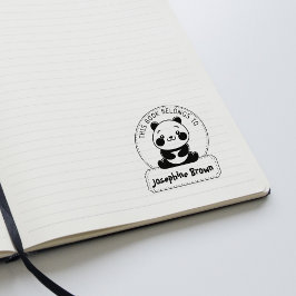Dit boek behoort tot, Cute Panda, Child Book Rubberstempel