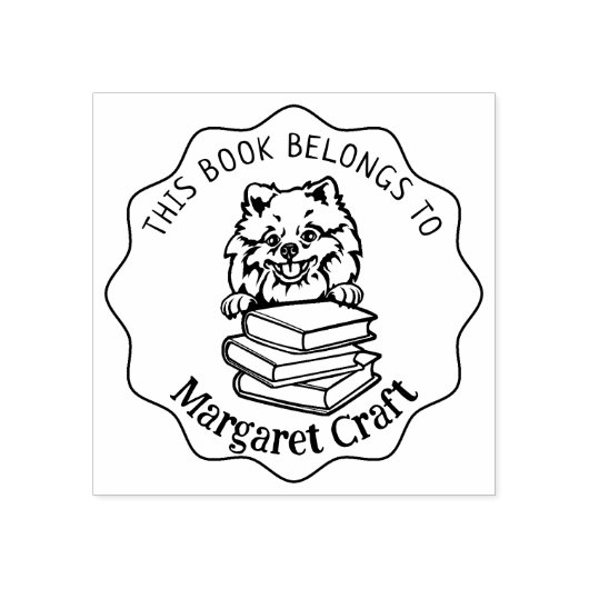 Dit boek behoort tot Cute Pommeranian Rubberstempel (Afrduk)