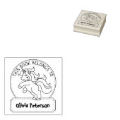 Dit boek behoort tot, Cute Unicorn, Child Book Rubberstempel (Gestempeld)