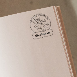 Dit boek behoort tot, Cute Unicorn, Child Book Rubberstempel