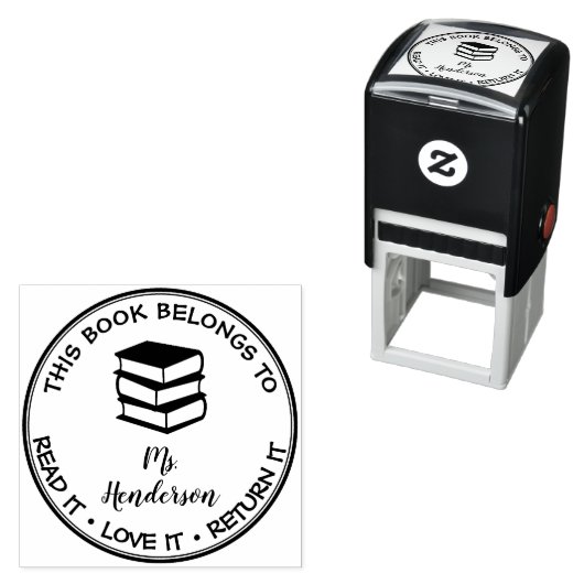 Dit boek behoort tot de aangepaste bibliotheek  zelfinktende stempel (In situ)