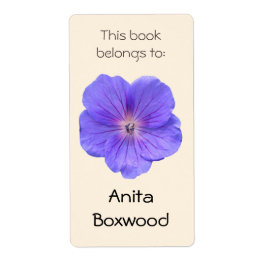 Dit boek behoort tot de aangepaste naam Blue Flowe Etiket