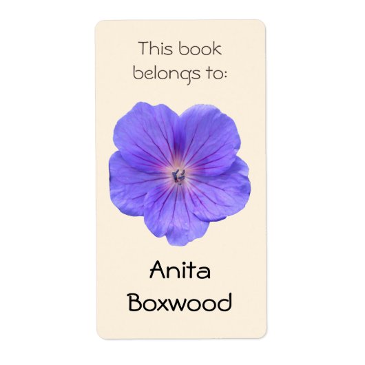 Dit boek behoort tot de aangepaste naam Blue Flowe Etiket (Voorkant)