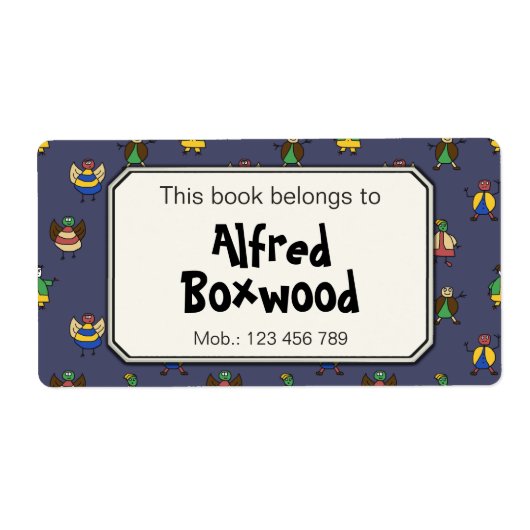 Dit boek behoort tot de aangepaste naam Cartoon Pe Etiket (Voorkant)