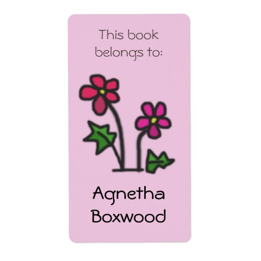 Dit boek behoort tot de aangepaste naam Red Flower Etiket (Voorkant)