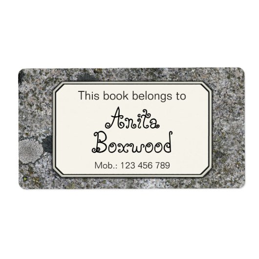 Dit boek behoort tot de aangepaste naam Rock Textu Etiket (Voorkant)