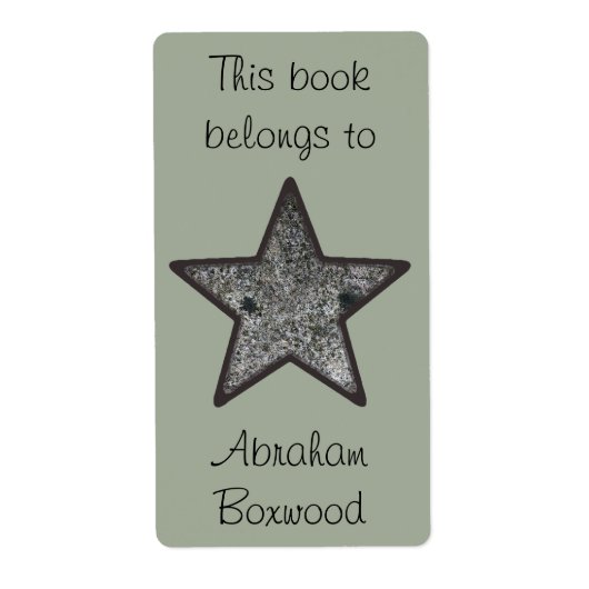 Dit boek behoort tot de aangepaste naam Rock Textu Etiket (Voorkant)