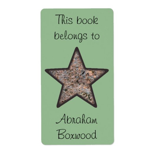 Dit boek behoort tot de aangepaste naam Rock Textu Etiket (Voorkant)