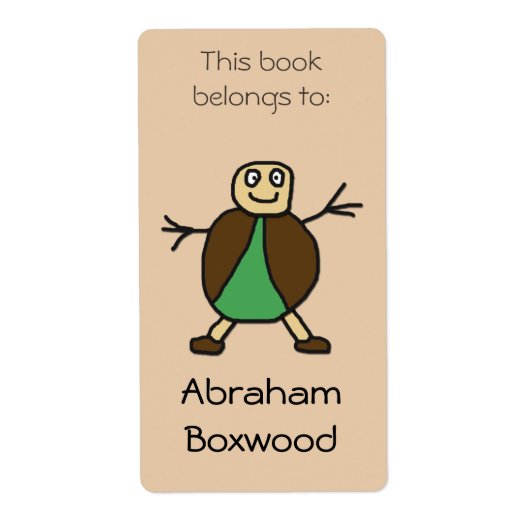 Dit boek behoort tot de aangepaste naam Stick Peop Etiket (Voorkant)