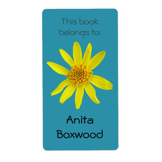 Dit boek behoort tot de aangepaste naam Yellow Flo Etiket (Voorkant)