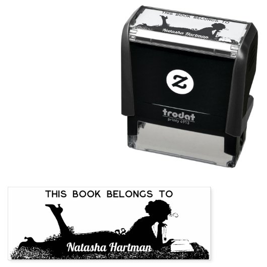 Dit boek behoort tot de afbeelding van de douanena  zelfinktende stempel (In situ)