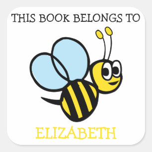 Dit boek behoort tot de gepersonaliseerde Bumblebe Vierkante Sticker