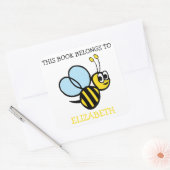 Dit boek behoort tot de gepersonaliseerde Bumblebe Vierkante Sticker (Envelop)