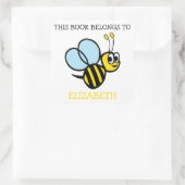 Dit boek behoort tot de gepersonaliseerde Bumblebe Vierkante Sticker (Tas)