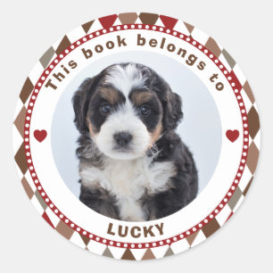 Dit boek behoort tot de Kinder Aangepaste Naam Mod Ronde Sticker