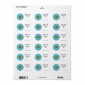 Dit boek behoort tot de kleurrijke Mandala stijl Etiket (Full Sheet)