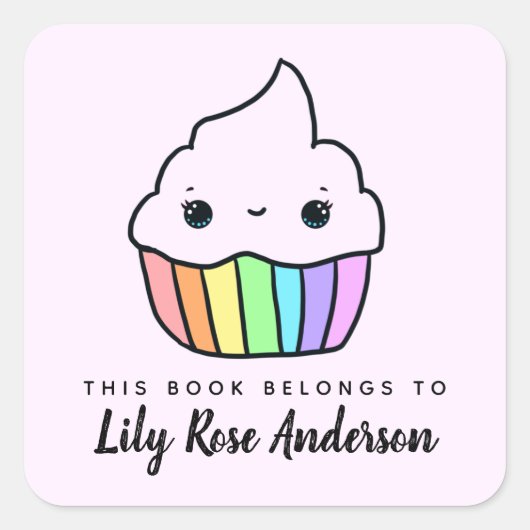 Dit boek behoort tot de koekjesboekplaat vierkante sticker (Voorkant)