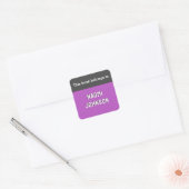 Dit boek behoort tot de moderne magenta Paarse gew Vierkante Sticker (Envelop)