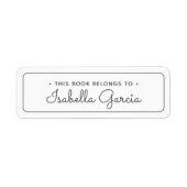 Dit boek behoort tot de moderne scripttypografie etiket (Voorkant)