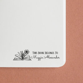Dit boek behoort tot de naam Bookplate Zelfinktende Stempel