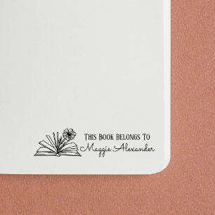 Dit boek behoort tot de naam Bookplate Zelfinktende Stempel