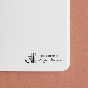 Dit boek behoort tot de naam Bookplate Zelfinktende Stempel